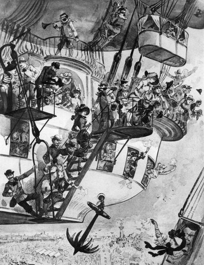 Transport du futur - Albert Robida