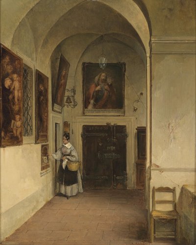 Dans le cloître - Albert Schindler
