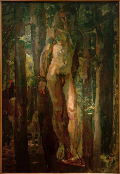 Saint Sébastien enchaîné dans la forêt - Albert Weisgerber