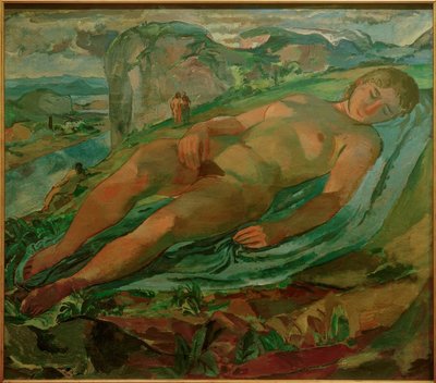 Femme allongée dans un paysage de montagne (anciennement Terre Mère) - Albert Weisgerber