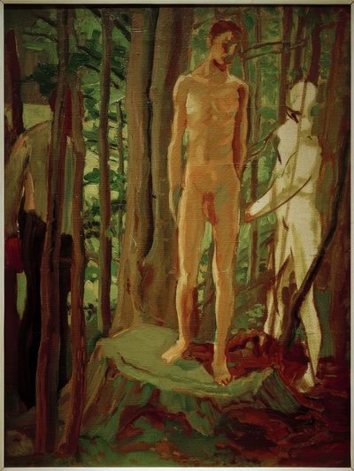 Sébastien sur la souche - Albert Weisgerber