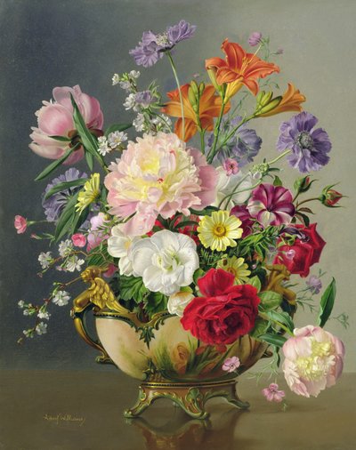 Arrangement floral dans une soupière en porcelaine - Albert Williams