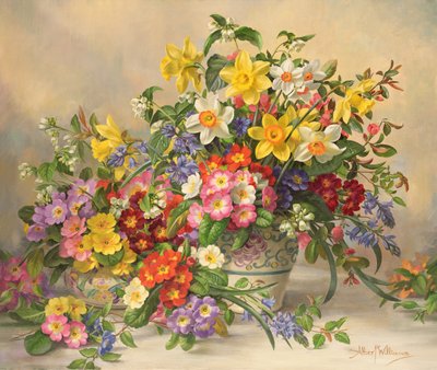 AB/296 Fleurs de printemps et poterie de Poole - Albert Williams