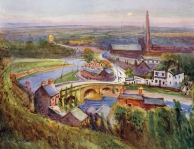 Walton-le-Dale (lithographie en couleur) - Albert Woods