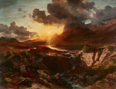 Coucher de soleil sur le Hintersee à Berchtesgaden - Albert Zimmermann