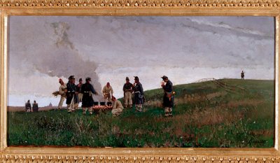 Autour du feu. Bivouac de soldats de l