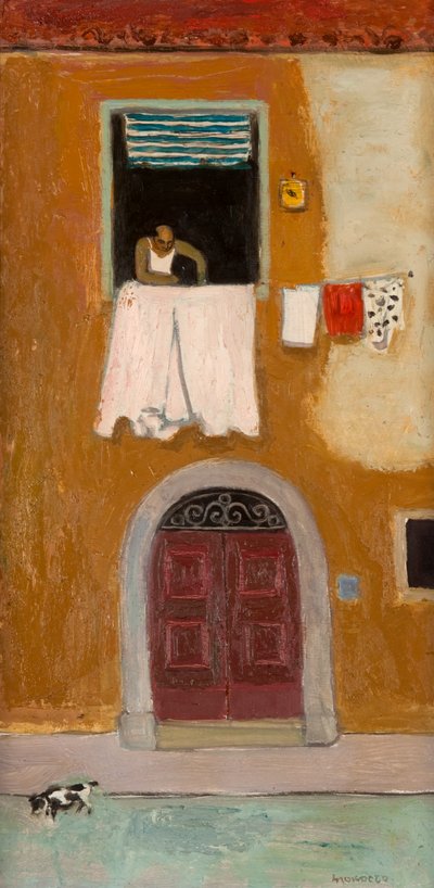 Fenêtre à Orbetello, vers 1980 - Alberto Morrocco