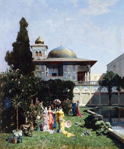 Un coin dans le jardin du harem, 1877 - Alberto Pasini
