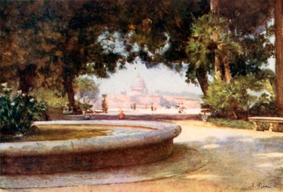 Saint Pierre depuis les jardins Pincian - Alberto Pisa