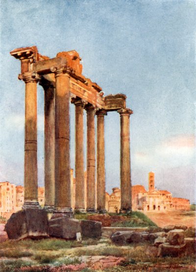 Temple de Saturne depuis le portique des Dii Consentes - Alberto Pisa
