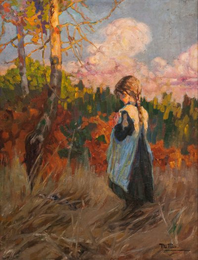 Fille dans un champ - Alberto Plá Rubio