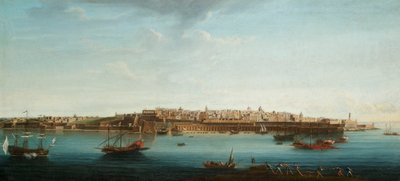 Une des sept vues de La Valette, Malte et ses environs, c.1753 - Alberto Pullicino