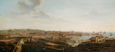Une des sept vues de La Valette, Malte et ses environs, c. 1753 - Alberto Pullicino