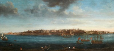 Une des sept vues de La Valette, Malte et ses environs (c.1753) - Alberto Pullicino