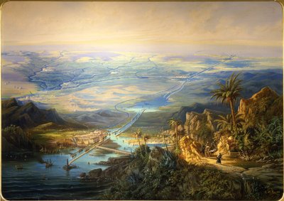Le canal de Suez, 1864 - Albert Rieger