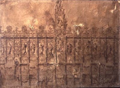 Conception des stalles du chœur - Alberto de or Joaquin de(1674 1724) Churriguera