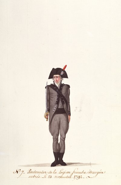 Un Pontonnier de la Légion Étrangère Française, de Coppetiers, 23 novembre 1792 - Albertus Gregorius