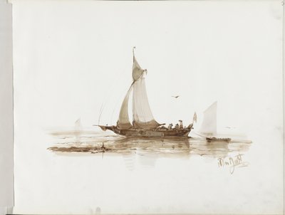 Voilier avec des figures sur l