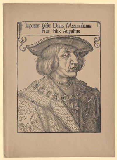 Saint Empereur romain Maximilien I (impression) - Albrecht (after) Durer or Duerer