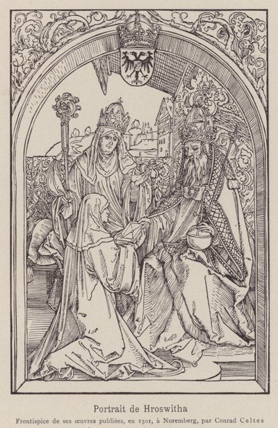 Hrotsvitha de Gandersheim - Albrecht (after) Durer or Duerer