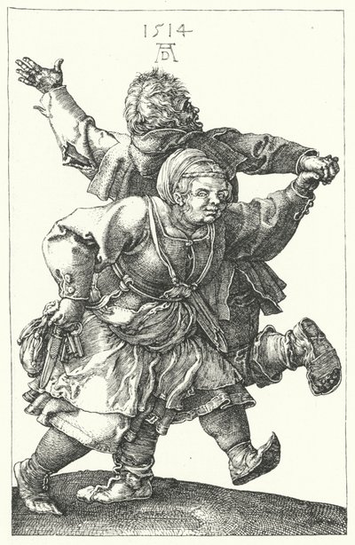 Couple de paysans dansant - Albrecht (after) Durer or Duerer