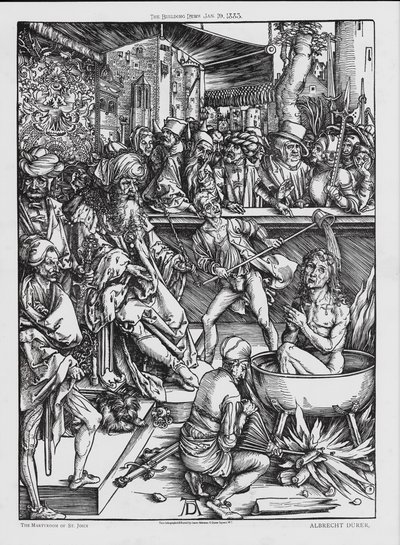Le martyre de Saint Jean (gravure) - Albrecht (after) Durer or Duerer