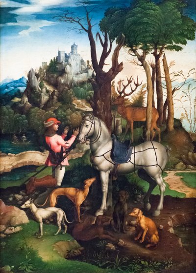 Vision de Saint Eustache - Albrecht (after) Durer or Duerer