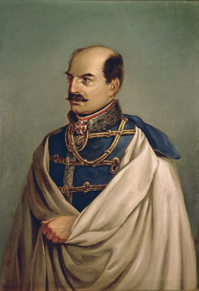 Feldzeugmeister Joseph Comte Jellacic, Banus de Croatie ... (peinture sur toile) - Albrecht Adam