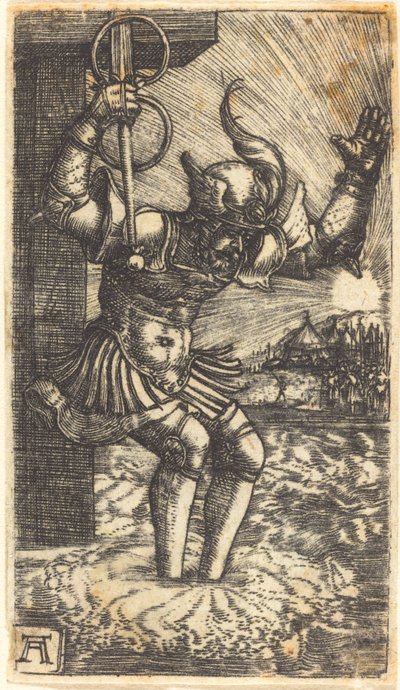 Horatio Coclès sautant dans le Tibre - Albrecht Altdorfer