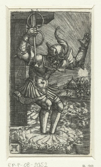 Horatius Cocles saute dans le Tibre - Albrecht Altdorfer