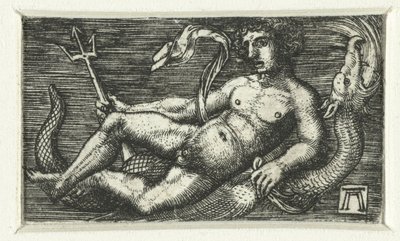 Neptune couché - Albrecht Altdorfer