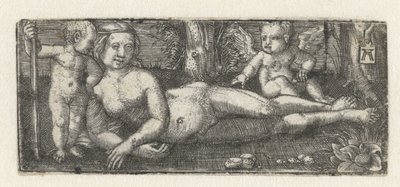 Vénus allongée avec deux putti - Albrecht Altdorfer