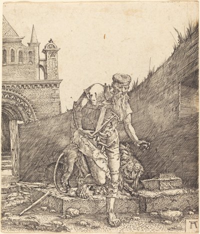 Saint Jérôme dans une cour - Albrecht Altdorfer