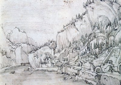 Sarmingstein sur le Danube, 16e siècle - Albrecht Altdorfer
