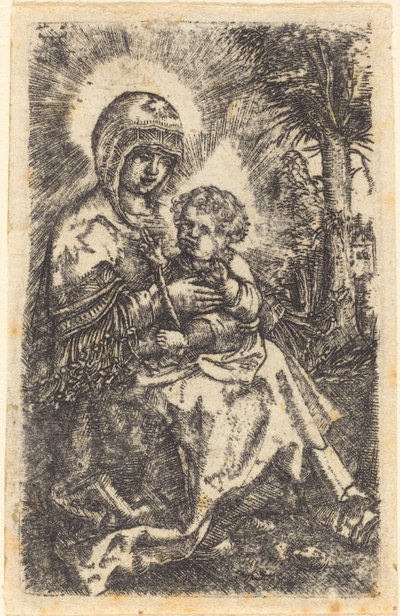 La "Belle Vierge" de Ratisbonne dans un paysage - Albrecht Altdorfer