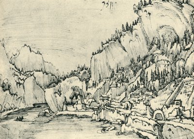 Vue de Sarmingstein sur le Danube, 1511, 1943 - Albrecht Altdorfer