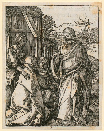 Les Adieux du Christ à sa mère, planche 8 de la série « Petite Passion sur bois » - Albrecht Dürer