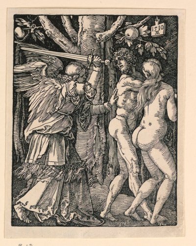 Adam et Ève chassés du paradis, de la série La Petite Passion - Albrecht Dürer