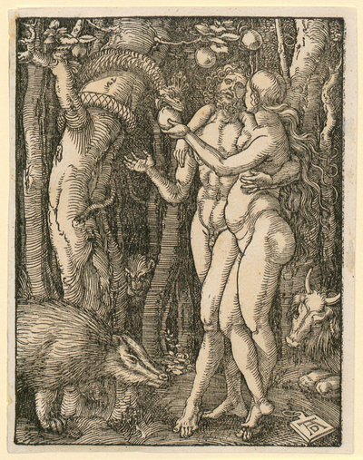 Adam et Ève, planche 2 de la série « Petite Passion sur bois » - Albrecht Dürer