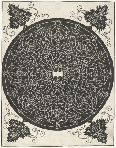 Exemple de broderie avec un petit bouclier en forme de hache - Albrecht Dürer