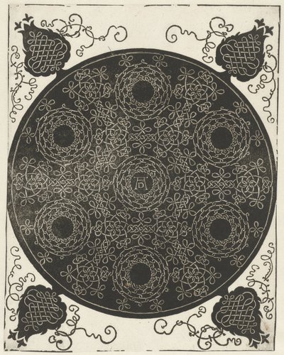 Exemple de broderie avec sept motifs en forme de couronne - Albrecht Dürer