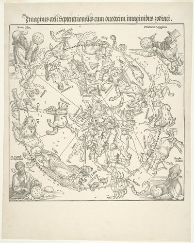 Carte céleste du ciel nord (Imagines coeli septentrionalis) - Albrecht Dürer