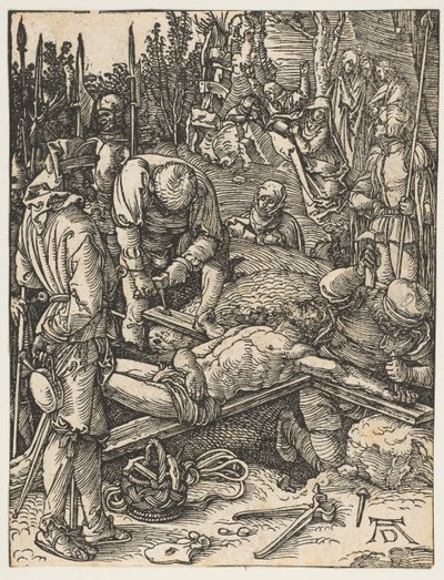 Le Christ cloué sur la croix (La Petite Passion) - Albrecht Dürer