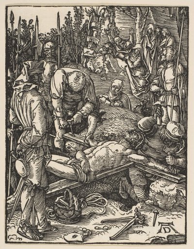 Christ cloué sur la croix, de La Petite Passion, vers 1509 - Albrecht Dürer
