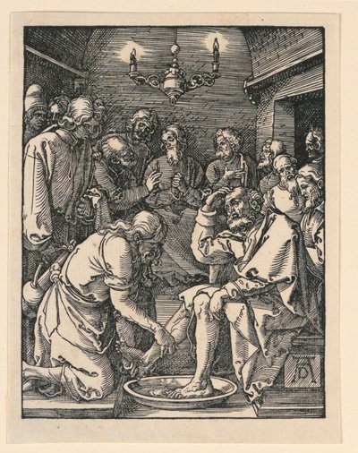 Christ Lavant les Pieds, de la Série La Petite Passion - Albrecht Dürer