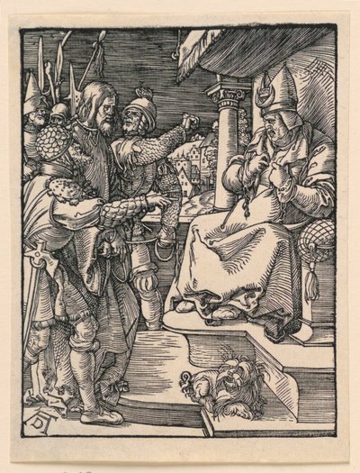 Le Christ devant Caïphe, de la série La Petite Passion - Albrecht Dürer