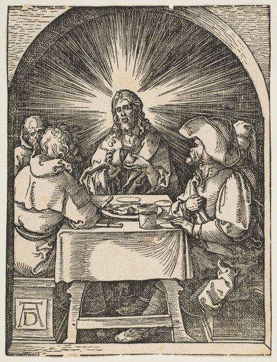 Le Christ à Emmaüs, de La Petite Passion, vers 1510 - Albrecht Dürer