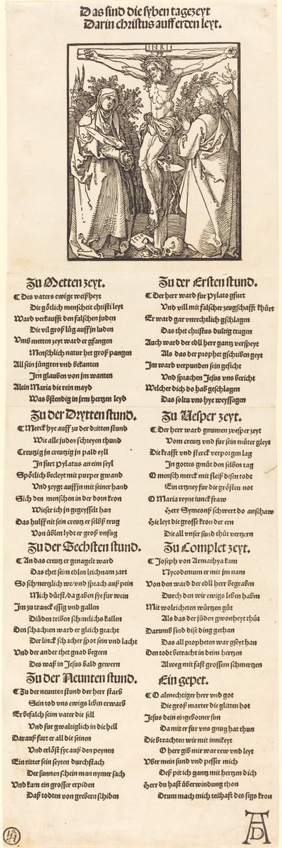 Christ en croix avec Marie et Saint Jean, 1510 - Albrecht Dürer