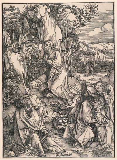 Christ au mont des Oliviers (Agonie dans le jardin), de la Grande Passion - Albrecht Dürer