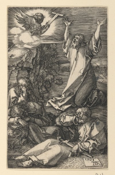 Le Christ au mont des Oliviers, de La Passion gravée - Albrecht Dürer